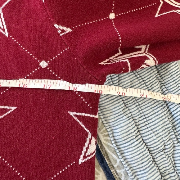 JEFFREE STAR Fashion Maroon Knit Crewneck Pullover Sweater Size Lg - Picture 6 of 9